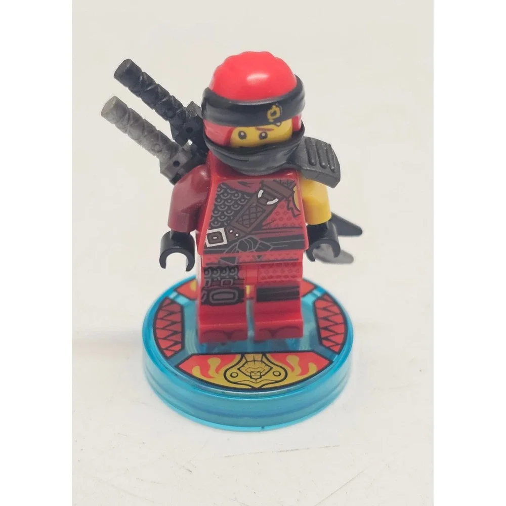 LEGO Dimensions Ninjago Kai Minifigure Toy Tag Base 71207 Red Ninja Katana